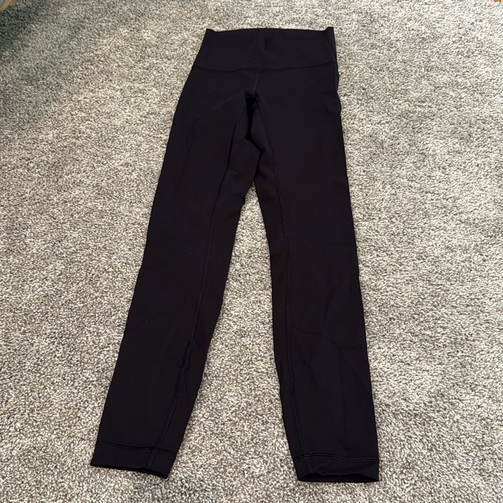 lulu black wunder under leggings size 2